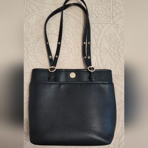 Anne Klein Classic Pocket Tote - Black